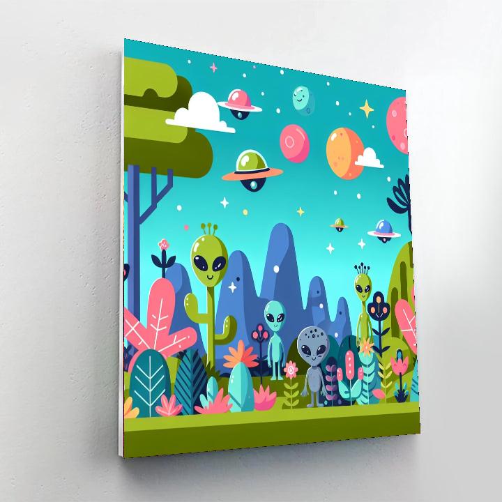 Alien Oasis DIY Paint By Numbers