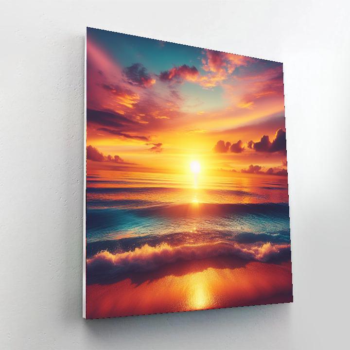 Coastal Sunrise Escape Painting Number Kit