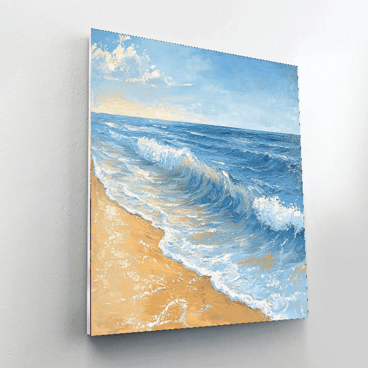 Katsushika Hokusai Inspired Gentle Ocean Waves  Paint By Numbers Art