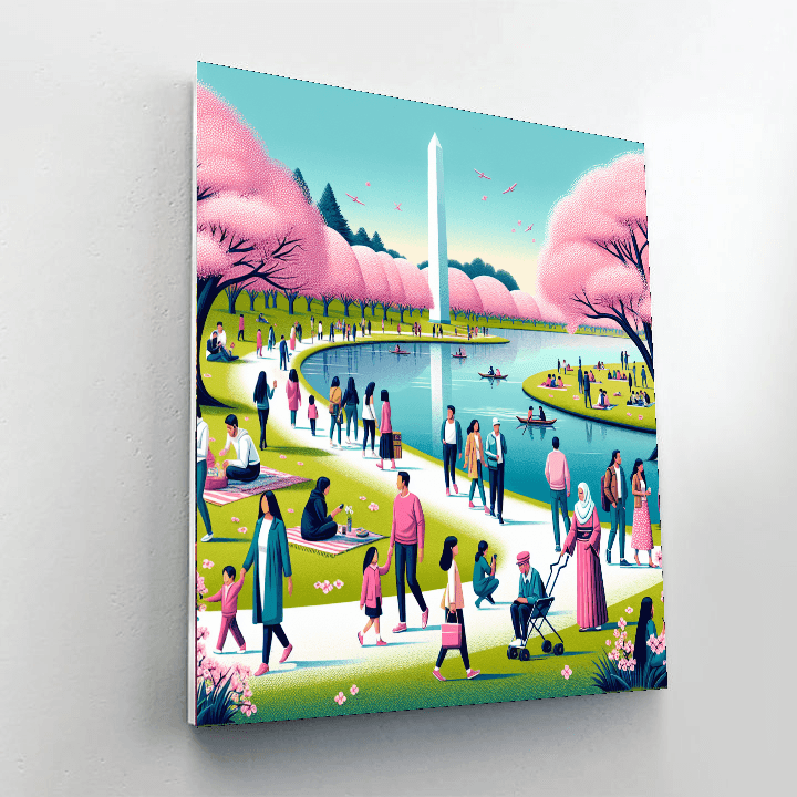 National Cherry Blossom Festival - Washington, D.c., Usa Number Painting