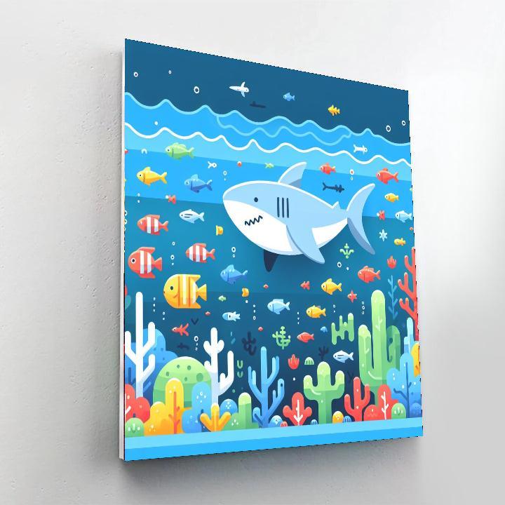 Ocean Explorer Shark Painting By Numbers Kit