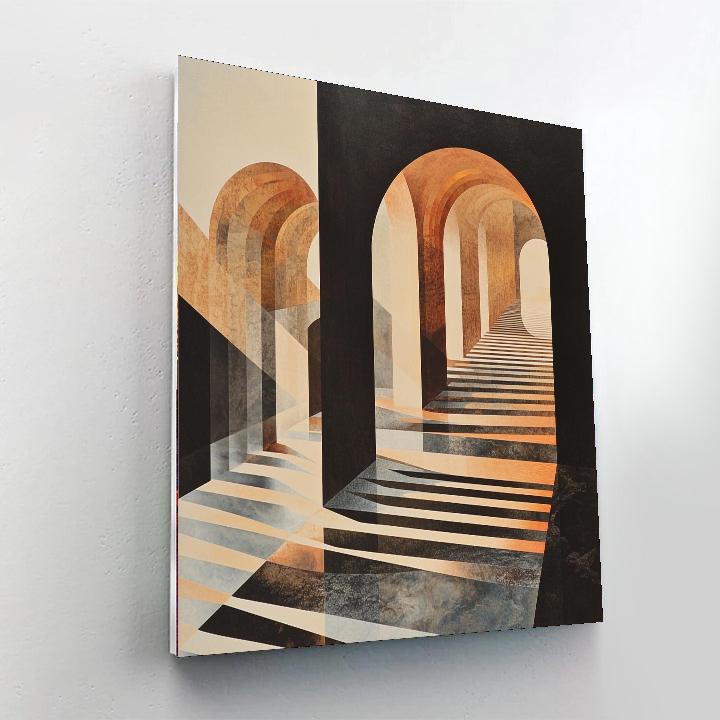 M.C. Escher Inspired Optical Reverberation  Paint By Numbers Kits