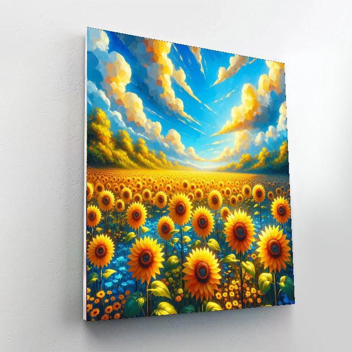 Sunflower Meadow Paint By Numbers Art