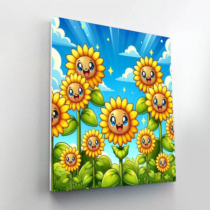 Bright And Cheery Sunflowers Paint By Numbers Art