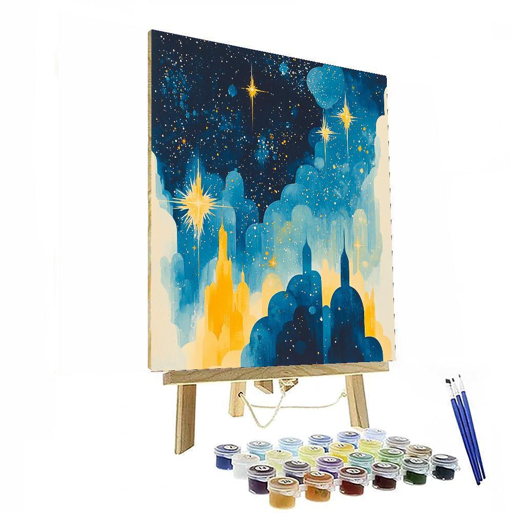 Paul Cézanne Inspired Luminous Starry Night  Paint By Color