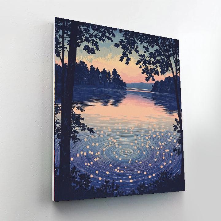 Georges Seurat Inspired Evening Reflections  DIY Paint By Numbers