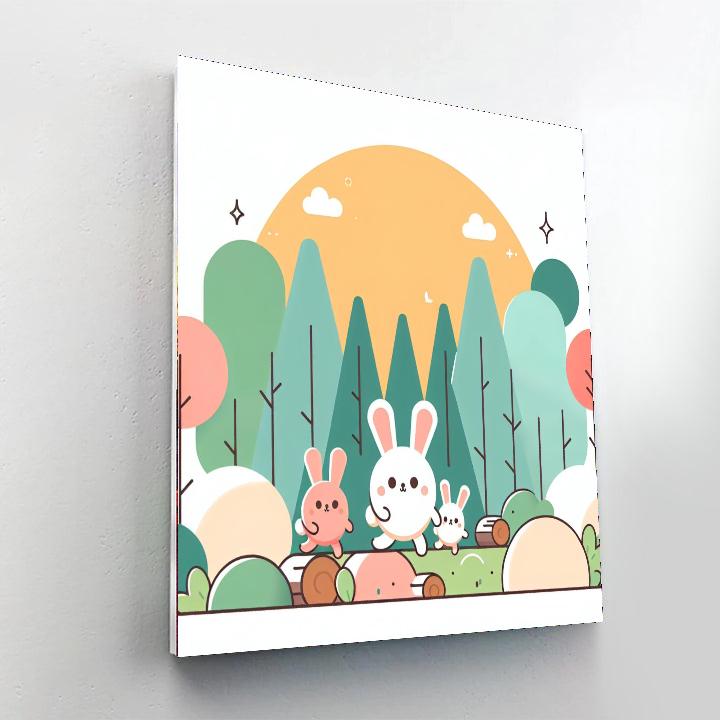 Brave Bunnies Numbered Painting Kits