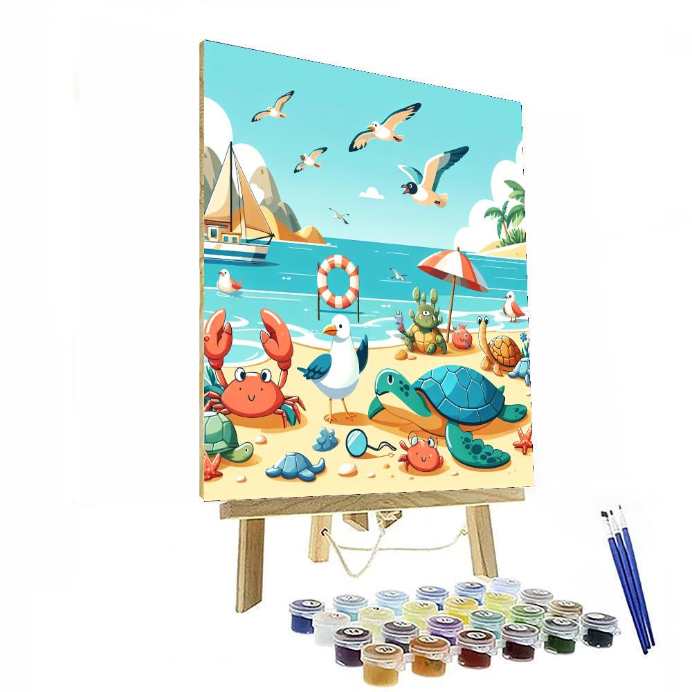 Splendid Seaside Safari Painting Number Kit