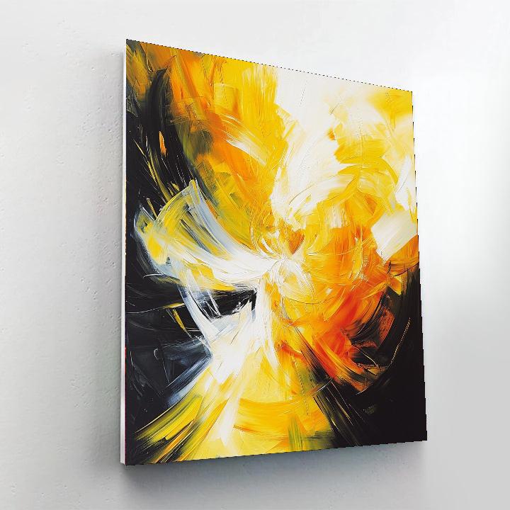 Jean-Michel Basquiat Inspired Illuminated Thoughts  Number Painting
