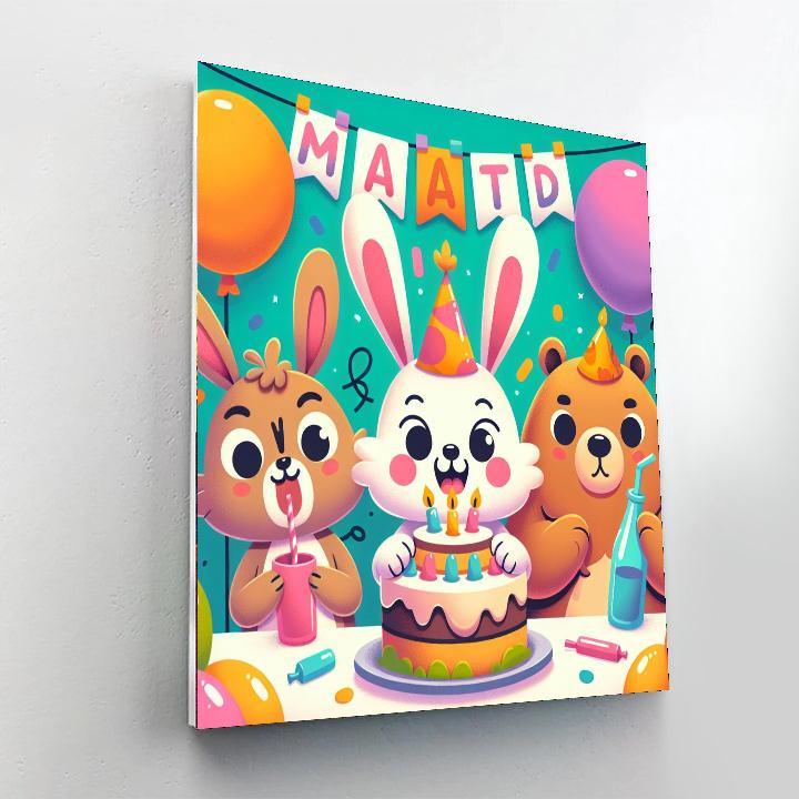 Charming Animal Party Numbered Painting Kits