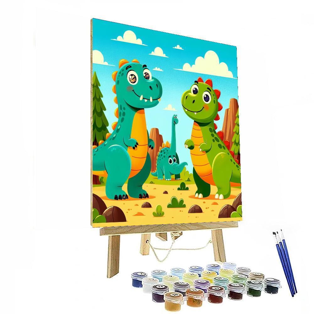 Exciting Dino Adventures Painting By Numbers Kit