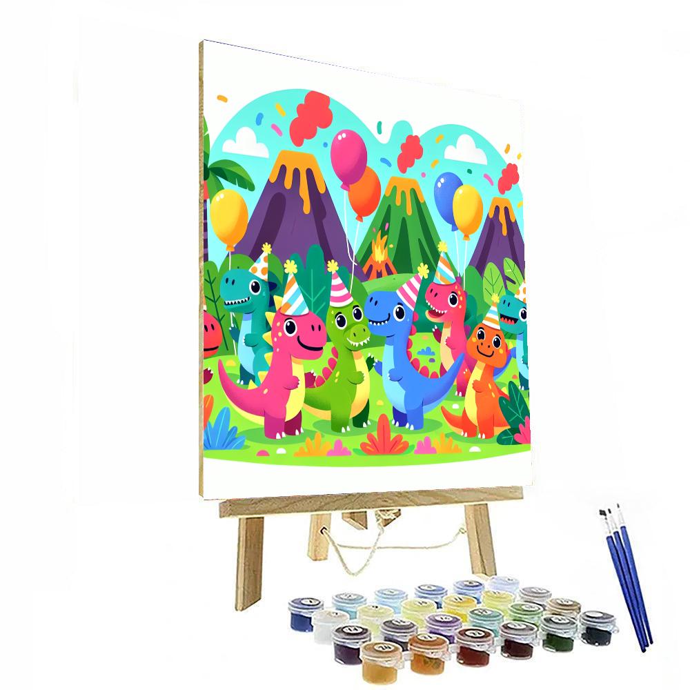 Whimsical Dinosaur Party Paint By Numbers Kits