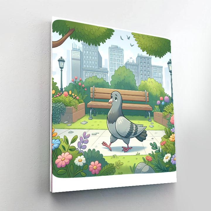 Proud Pigeon Painting Number Kit