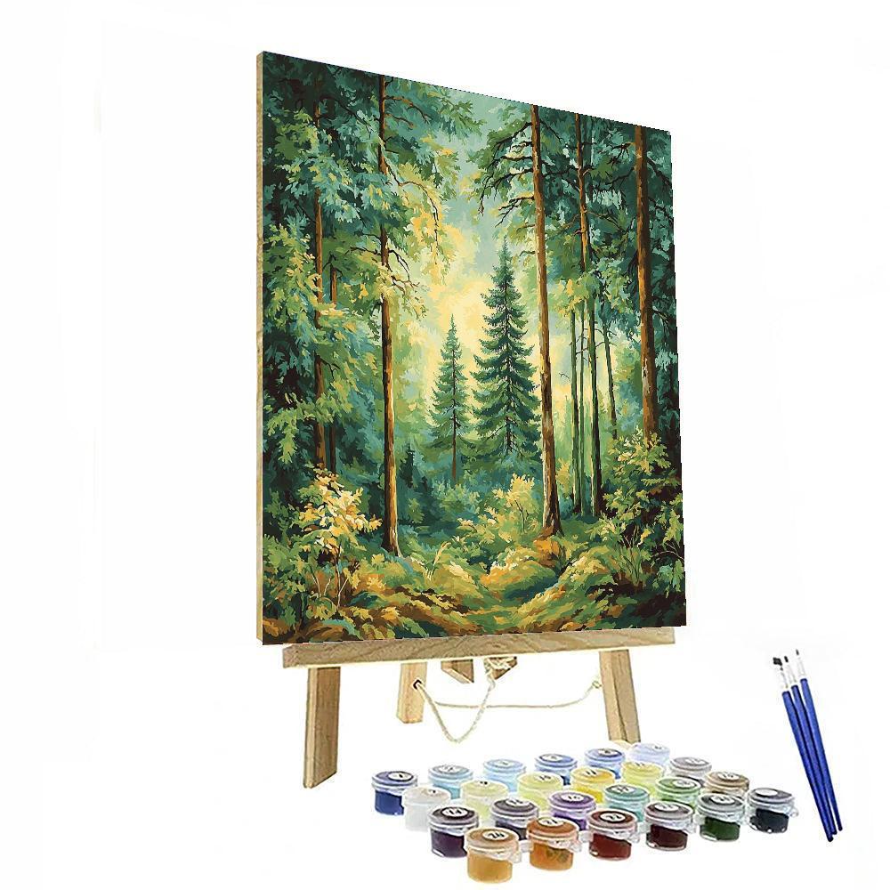 Frida Kahlo Inspired Sacred Forest Heart  Painting Number Kit