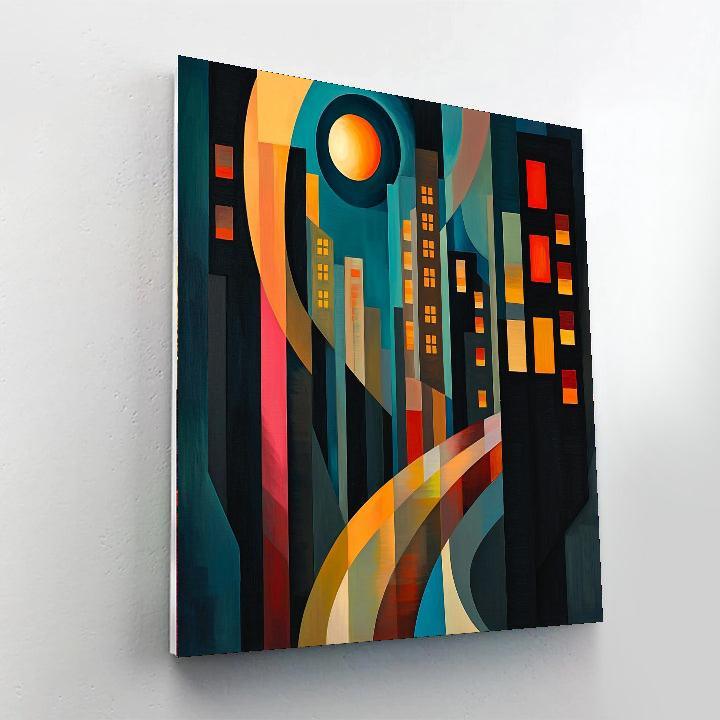 László Moholy-Nagy Inspired Dynamic Dance Of Light  Paint By Numbers