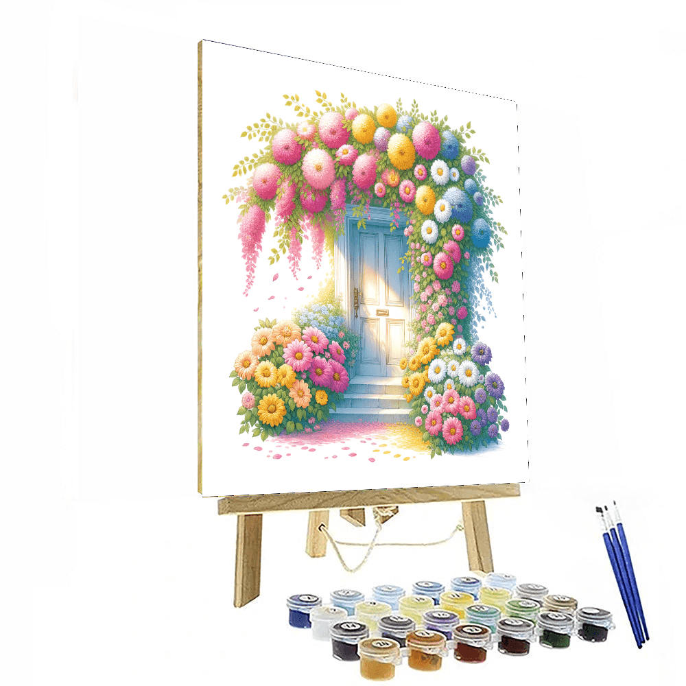 Charming Floral Doorway - DIY Painting By Numbers Kit – Artistry Rack