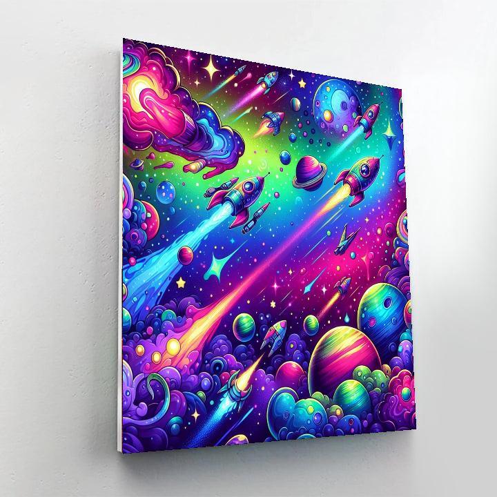 Galaxy Voyage For Kids Numbered Painting Kits