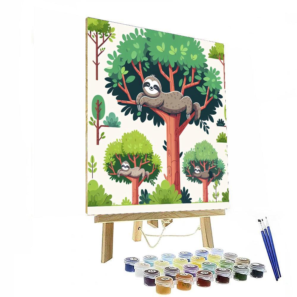 Snuggle Squad Sloths Numbered Painting Kits