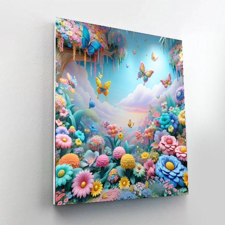 Whimsical Whirlwind Garden DIY Paint By Numbers