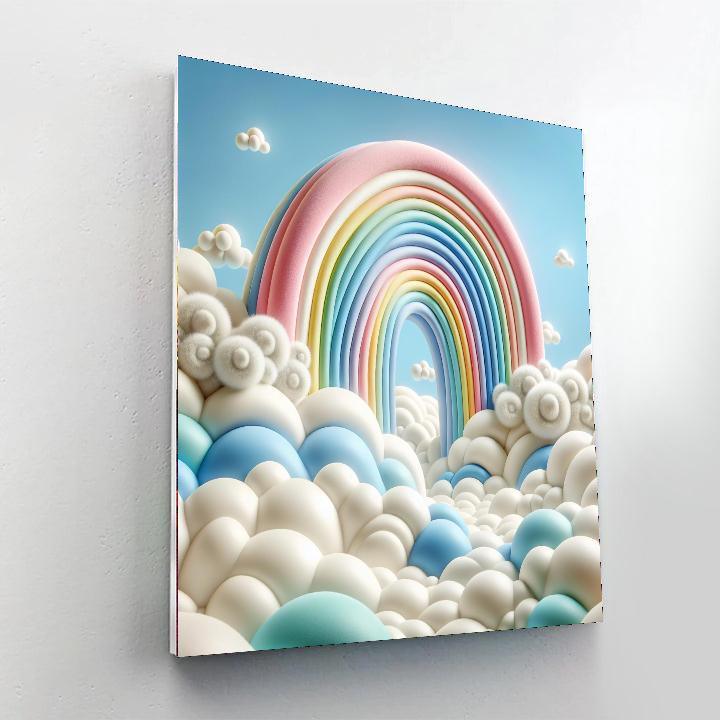 Pastel Rainbow Dreams For Kids Numbered Painting Kits