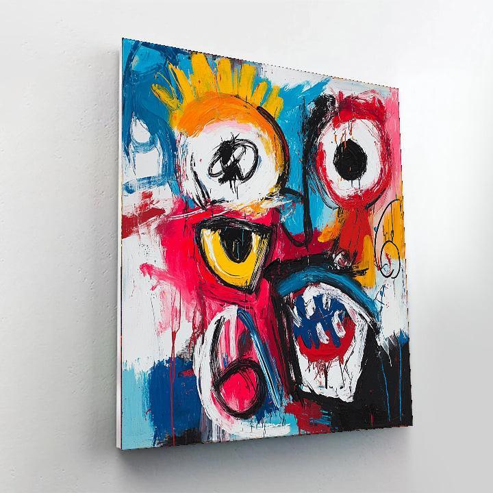 Jean-Michel Basquiat Inspired Kaleidoscope Of Emotion  Paint By Color