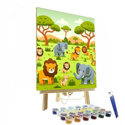 Majestic Safari Journey Number Painting