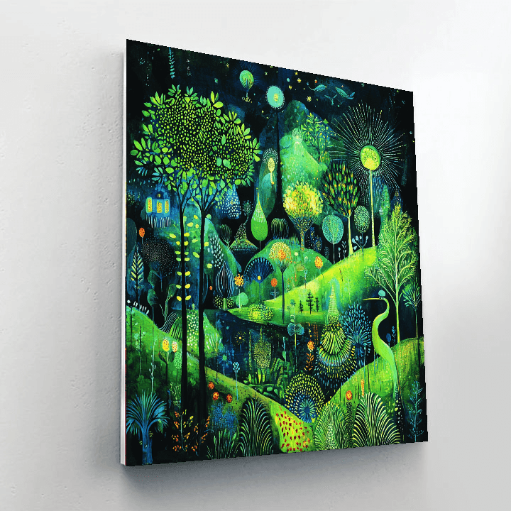 Hieronymus Bosch Inspired Surrealistic Garden Frolic  Paint By Number
