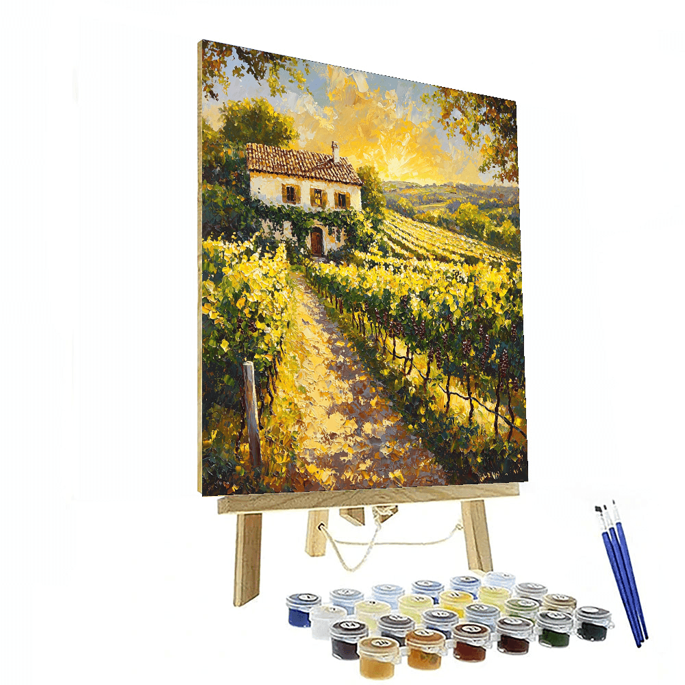Camille Pissarro Inspired Sunlit Vineyards  Paint By Numbers Art