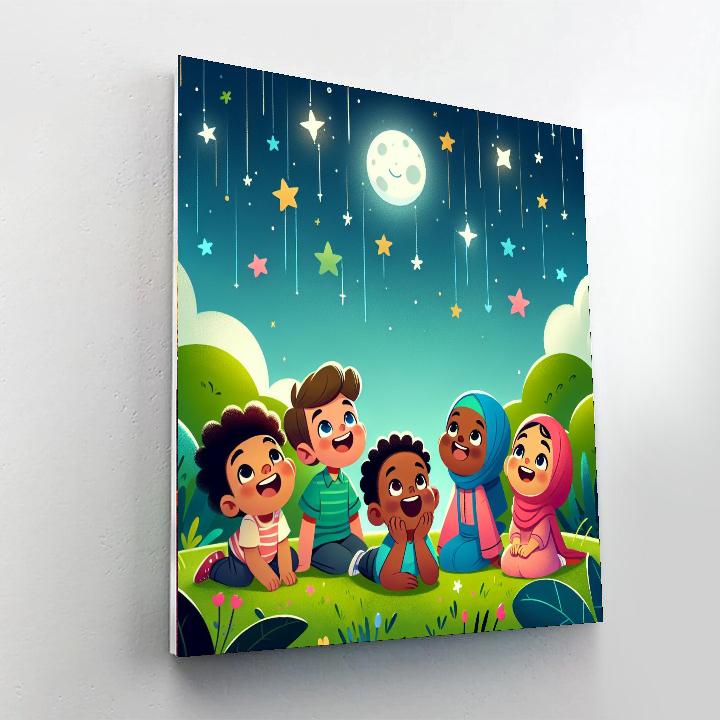 Magical Starlight Night Number Painting