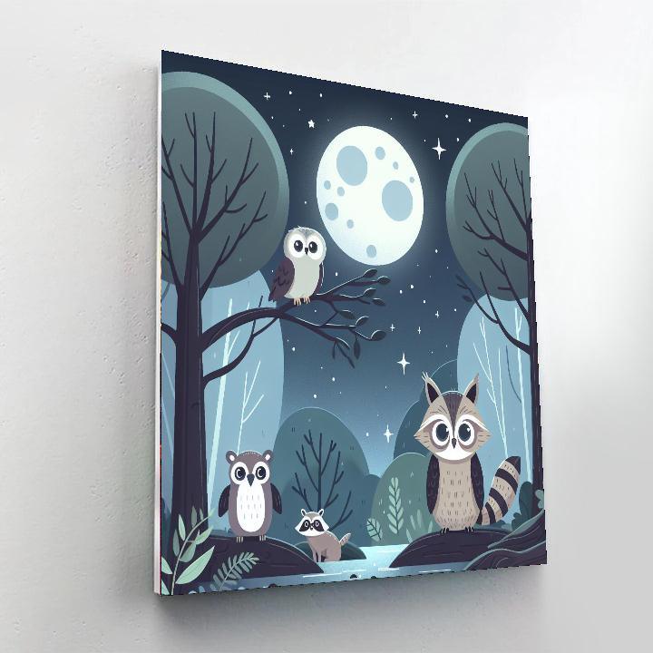 Moonlit Forest Mysteries Paint By Color