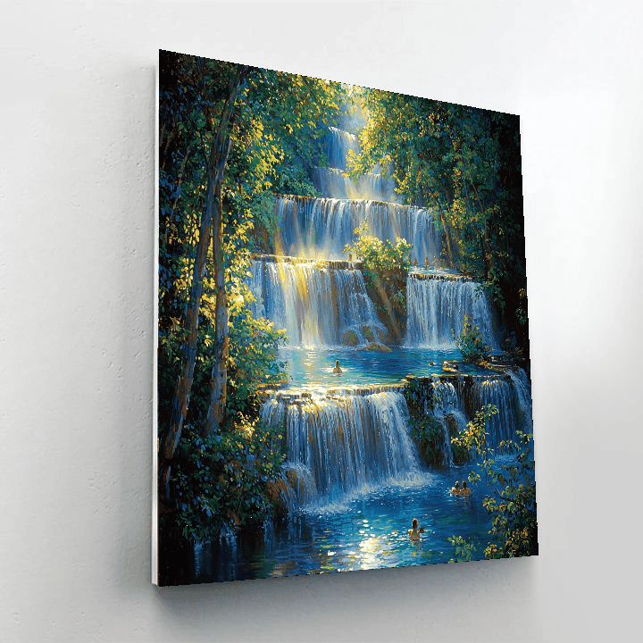 Erawan Waterfalls DIY Paint By Numbers