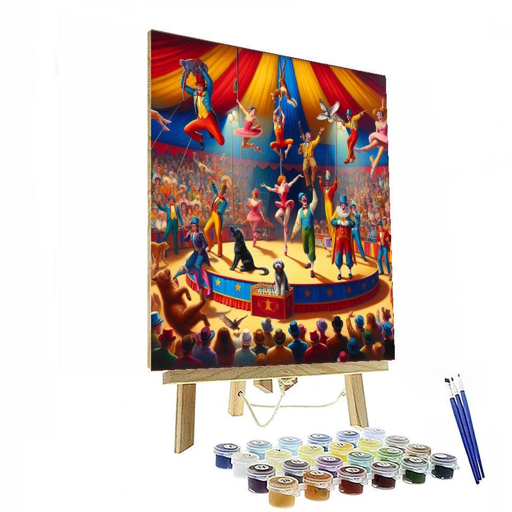 Lively Circus Performance Paint By Numbers Art