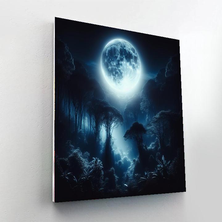 Enigmatic Moonlit Night Paint By Color