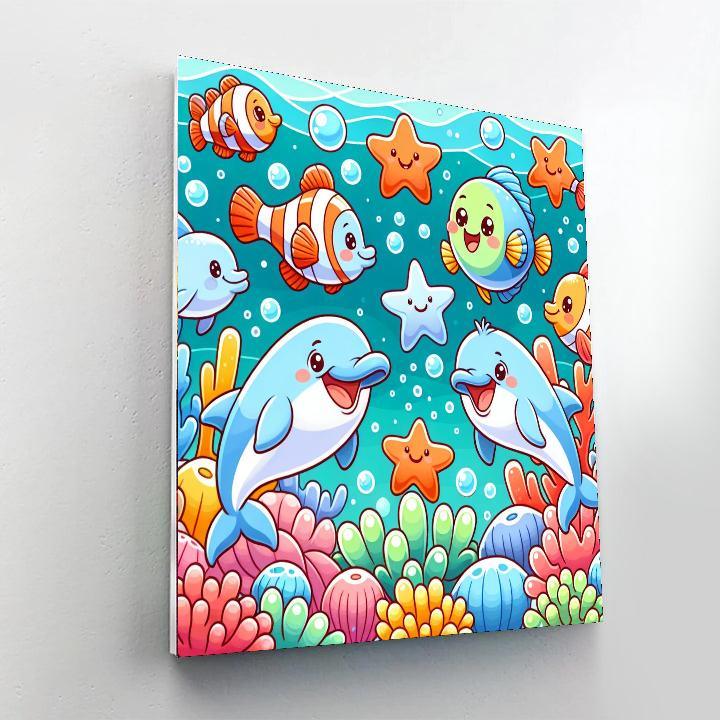 Silly Sea Creature Games DIY Paint By Numbers