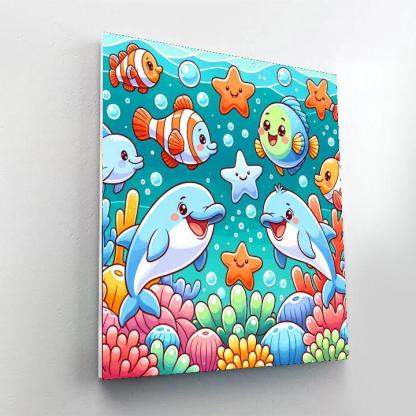 Silly Sea Creature Games DIY Paint By Numbers