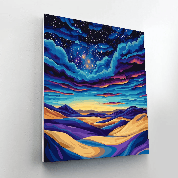 Georgia O'Keeffe Inspired Mystical Moonlit Desert  Painting By Numbers Kit