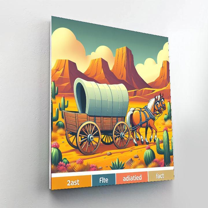 Wild West Wagon Train Painting By Numbers Kit