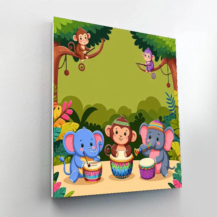 Jungle Rhythm Parade Painting Number Kit