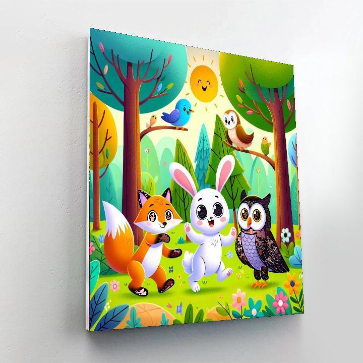 Silly Forest Creatures Paint By Numbers Art