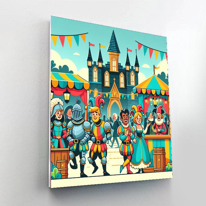Joyous Medieval Fair Paint By Color