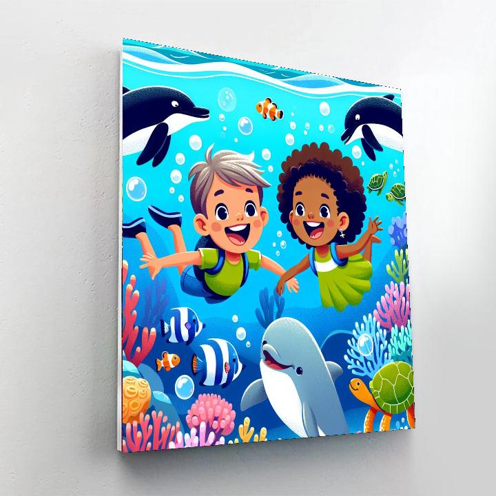 Whimsical Ocean Exploration Number Painting