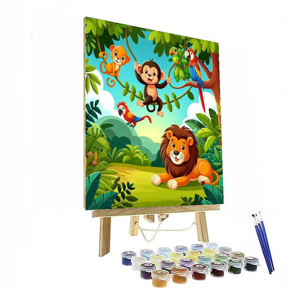 Playful Animal Expedition Numbered Painting Kits
