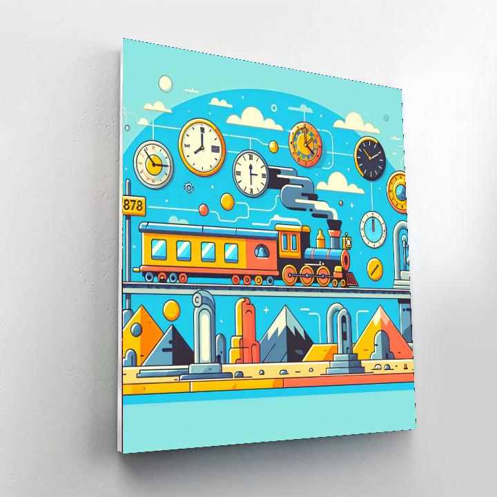 The Time Travel Express Number Painting