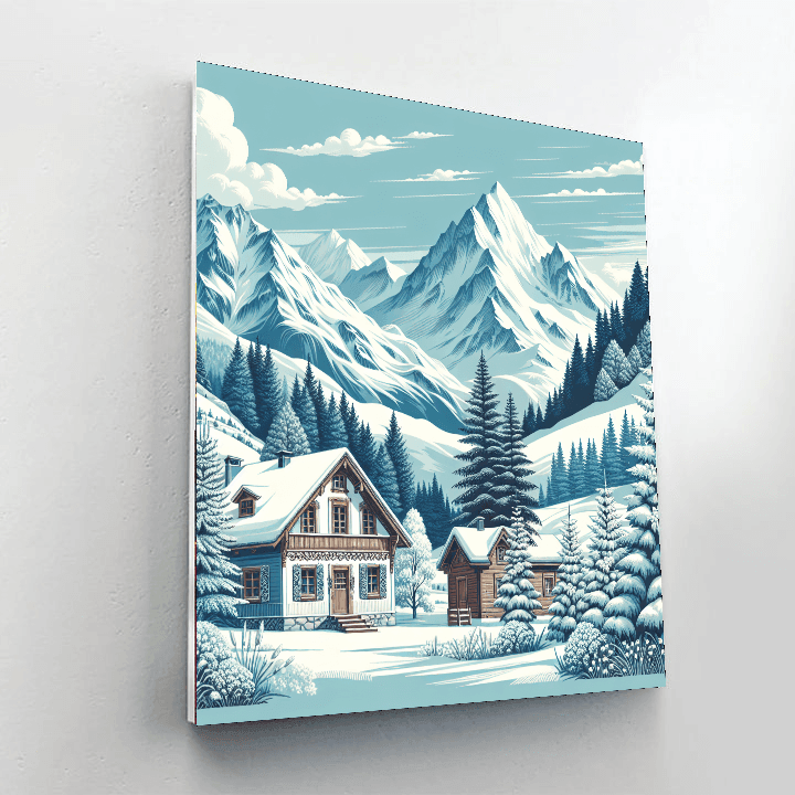 Alpine Winter Wonderland Paint By Numbers