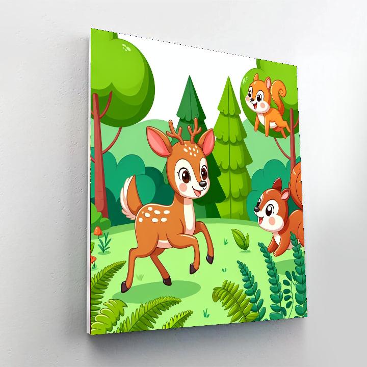 Frolic In The Fern Forest Numbered Painting Kits
