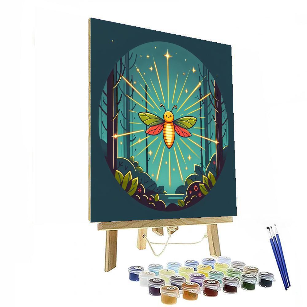 Friendly Firefly Forest Paint By Number