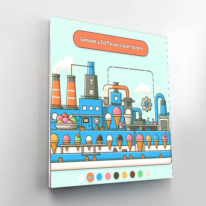 Magical Ice Cream Factory Numbered Painting Kits