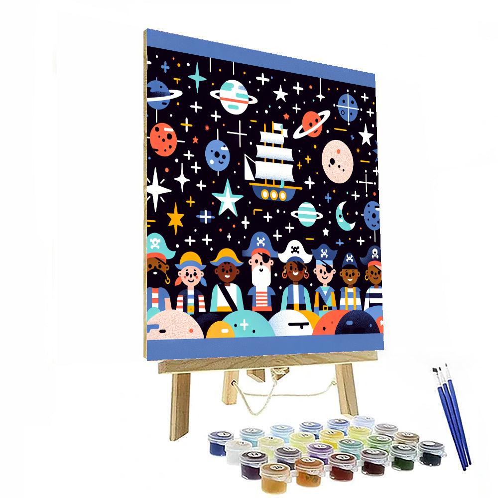 Galactic Pirates DIY Paint By Numbers