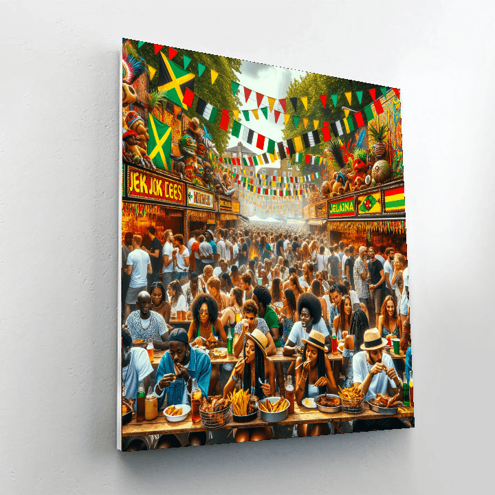 Kingston Jerk Festival - Jamaica Painting By Numbers Kit