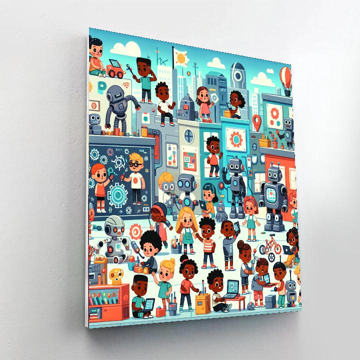 Robot City Challenge Painting Number Kit